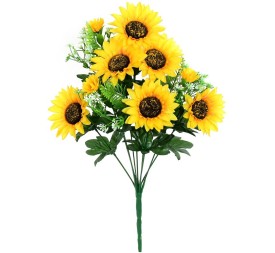 RAMO GIRASOLES SURT X9 -46CM (AMARILLO)