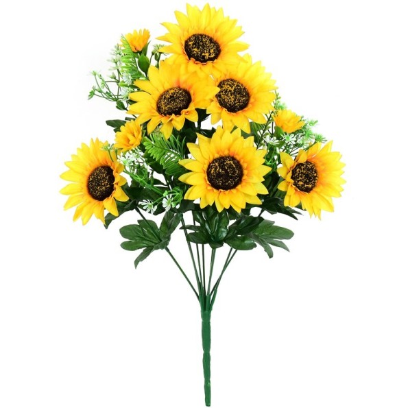 RAMO GIRASOLES SURT X 9-46 CM (AMARILLO)