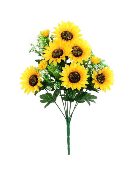 RAMO GIRASOLES SURT X 9-46 CM (AMARILLO)