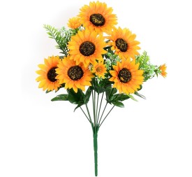 RAMO GIRASOLES SURT X 9-46 CM (NARANJA)