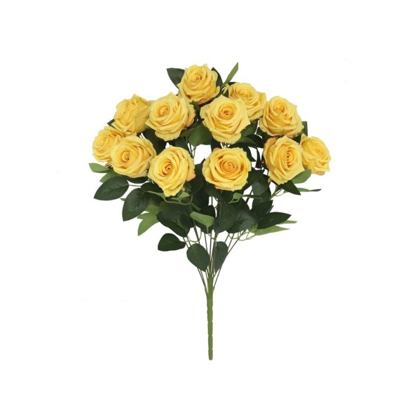 RAMO ROSAS BUBBLE X12 -51CM (AMARILLO)