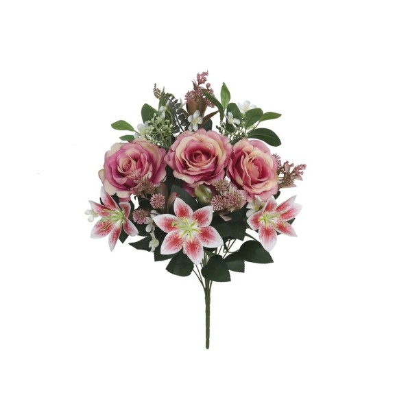 RAMO ROSAS-LILIUM X12 -54CM (ROSA)