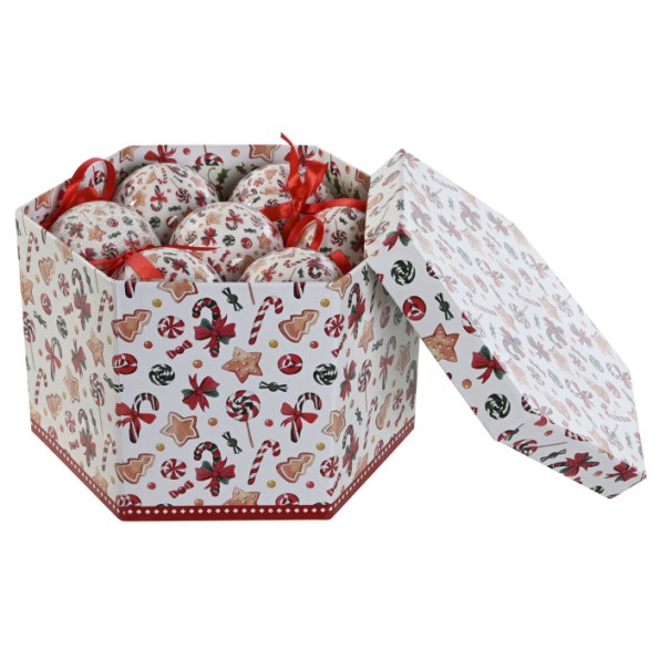 BOLA DECORACION SET 14 PVC 25X21,5X15,5 MULTICOLOR