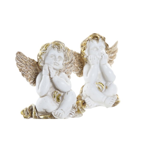 FIGURA RESINA 6,5X6X7 ANGEL DORADO 2 SURT.