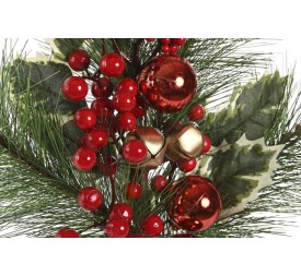 RAMA PLASTICO POLIESTER 30X7X60 ACEBO ROJO
