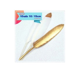 PLUMA DORADO 10-15CM 10PCS