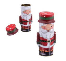 CAJA PAPA NOEL METAL 8,50 X 8,50 X 24,30 CM