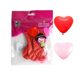 BOLSA 5 GLOBOS CORAZON