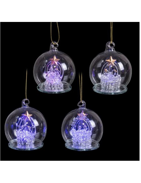 BOLA DECORATIVA NACIMIENTO CON LUZ 3/M 6 X 6 X 7 CM