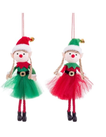 COLGANTE ELFO TEJIDO 2/M 17 CM