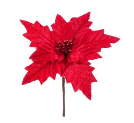 PICK POINSETTIA POLIESTER ROJO 17 X 17 X 15 CM