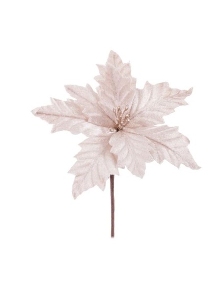 PICK POINSETTIA POLIESTER CHAMPÁN 17 X 17 X 15 CM