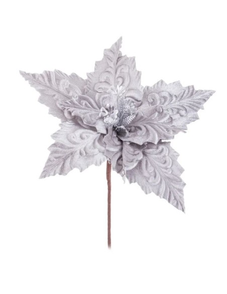 POINSETTIA TEJIDO PLATA 28 X 39 CM