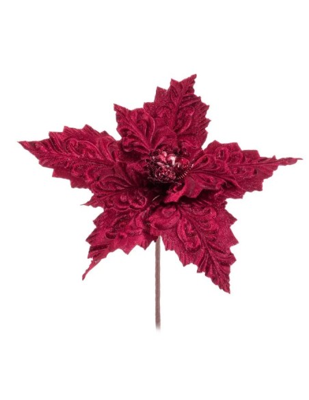 POINSETTIA TEJIDO ROJO 28 X 39 CM