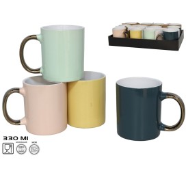 JARRA MUG GRES BREAK 330ML 4 SURTIDOS