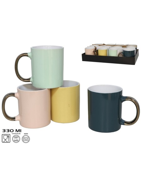 JARRA MUG GRES BREAK 330ML 4 SURTIDOS