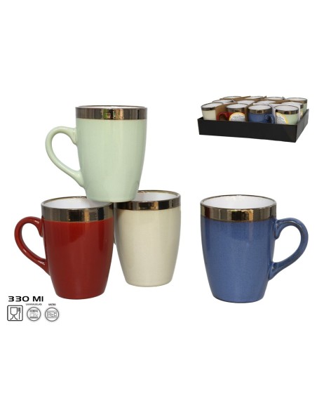 TAZA MUG GRES HAZE 330ML 4 SURTIDOS