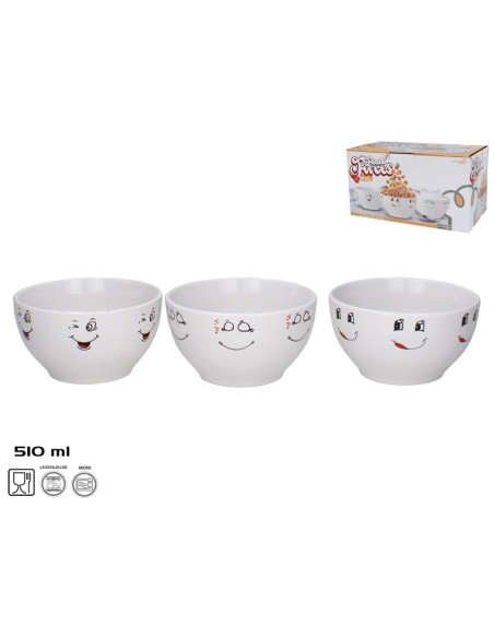 BOWL GRES FUNNY FACES 13CM 3 SURTIDOS BOWL GRES FUNNY FACES 13CM 3 SURTIDOS