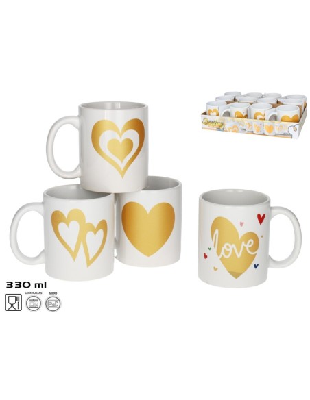 TAZA MUG GRES DESTINY 330ML 4 SURTIDOS