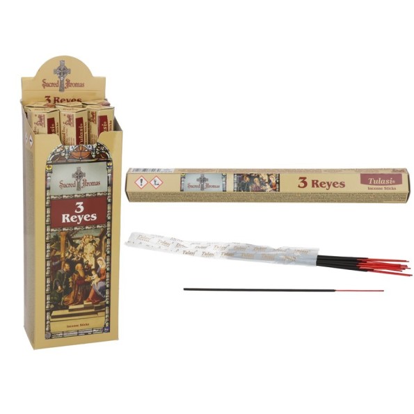 INCIENSO 24G 20 STICKS SACRED AROMA 3 REYES