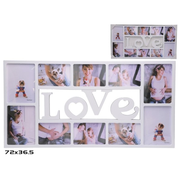 PORTAFOTOS MULTIPLE LOVE 72X36,5 CM