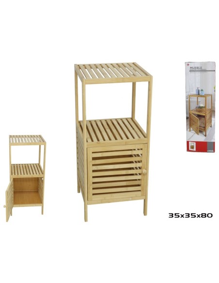 MUEBLE AUXILIAR CON ARMARIO 2 ALTURAS 35X35X80 CM