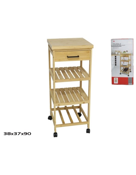 MUEBLE AUXILIAR CON CAJON 4 ALTURAS 38X37X90 CM