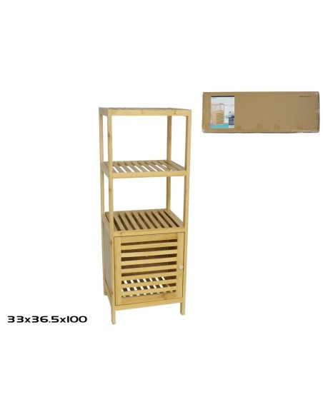 MUEBLE DE BA? DE BAMBU 34X33X100 CM