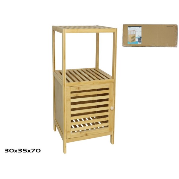 MUEBLE DE BAÑO DE BAMBU 34X33X80 CM