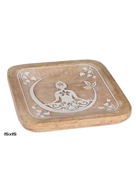 PLATO CUADRADO BUDA 15X15CM