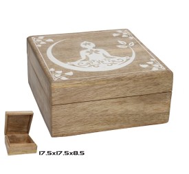 CAJA MADERA BUDA 18X18X9CM