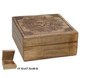 CAJA MADERA OM 18X18X9CM