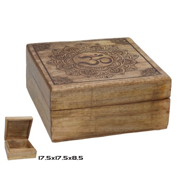 CAJA MADERA OM 18X18X9CM