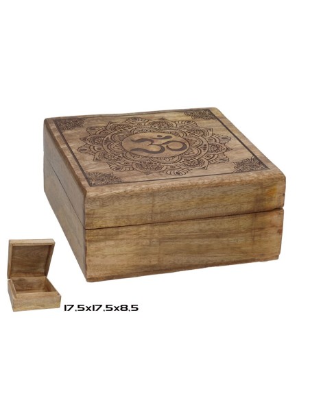 CAJA MADERA OM 18X18X9CM