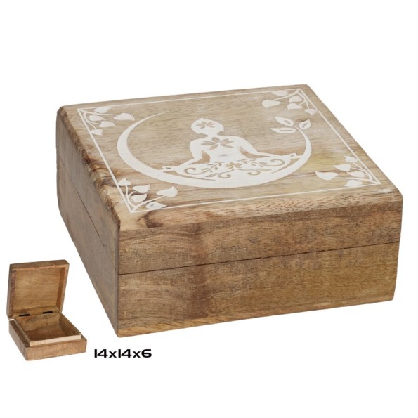 CAJA MADERA BUDA 14X14X7CM