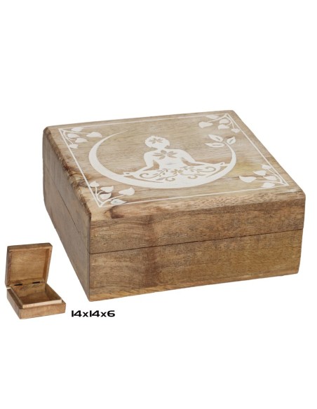 CAJA MADERA BUDA 14X14X7CM