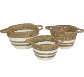 SET 3 CESTAS CON ASAS CALI 28X28X19CM