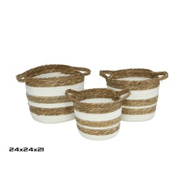 SET 3 CESTAS CON ASAS CALI 24X24X21CM