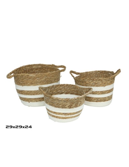 SET 3 CESTAS CON ASAS CALI 29X29X24CM