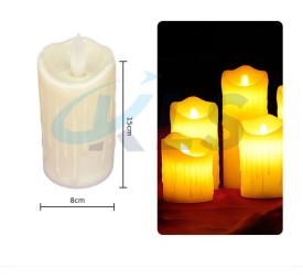 VELAS LED BLANCO FORMA 8*15CM