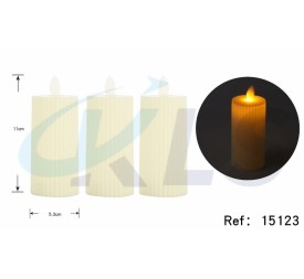 VELAS DECORATIVAS MOVIMIENTO LLAMA LINEAS 5,3*11CM