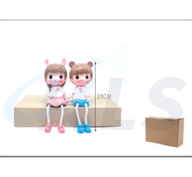 FIGURA DECORACION PAREJA  OREJITAS 20CM