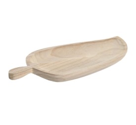 CENTRO MESA PAULOWNIA 49X23X3 HOJA NATURAL MARRON