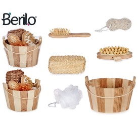 CUBO MADERA C/4 UTENSILIOS BAÑO SURT 2 B