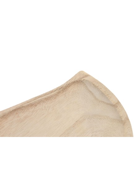 CENTRO MESA PAULOWNIA 49X23X3 HOJA NATURAL MARRON