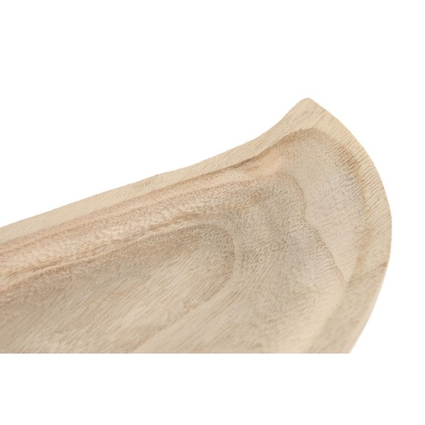 CENTRO MESA PAULOWNIA 45X18X3 HOJA NATURAL MARRON