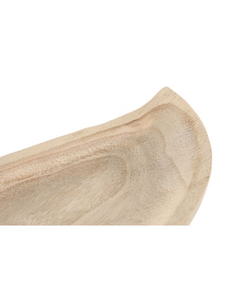 CENTRO MESA PAULOWNIA 45X18X3 HOJA NATURAL MARRON