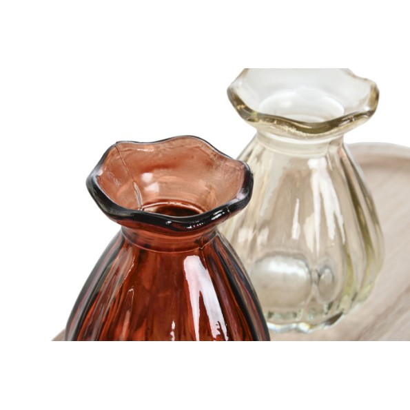 DECORACION SET 4 PAULOWNIA CRISTAL 25X10,5X11