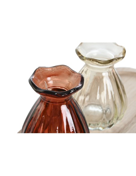 DECORACION SET 4 PAULOWNIA CRISTAL 25X10,5X11