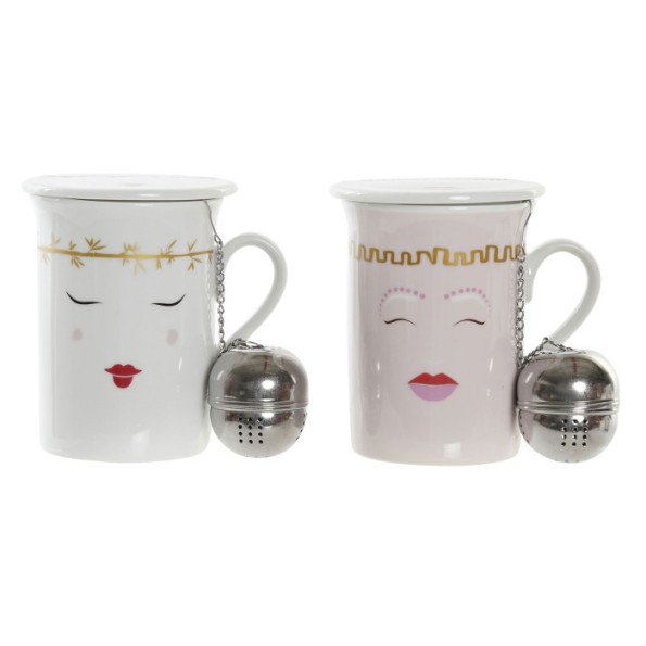 MUG INFUSIONES PORCELANA 10,5X8X11 280ML 2 SURT.